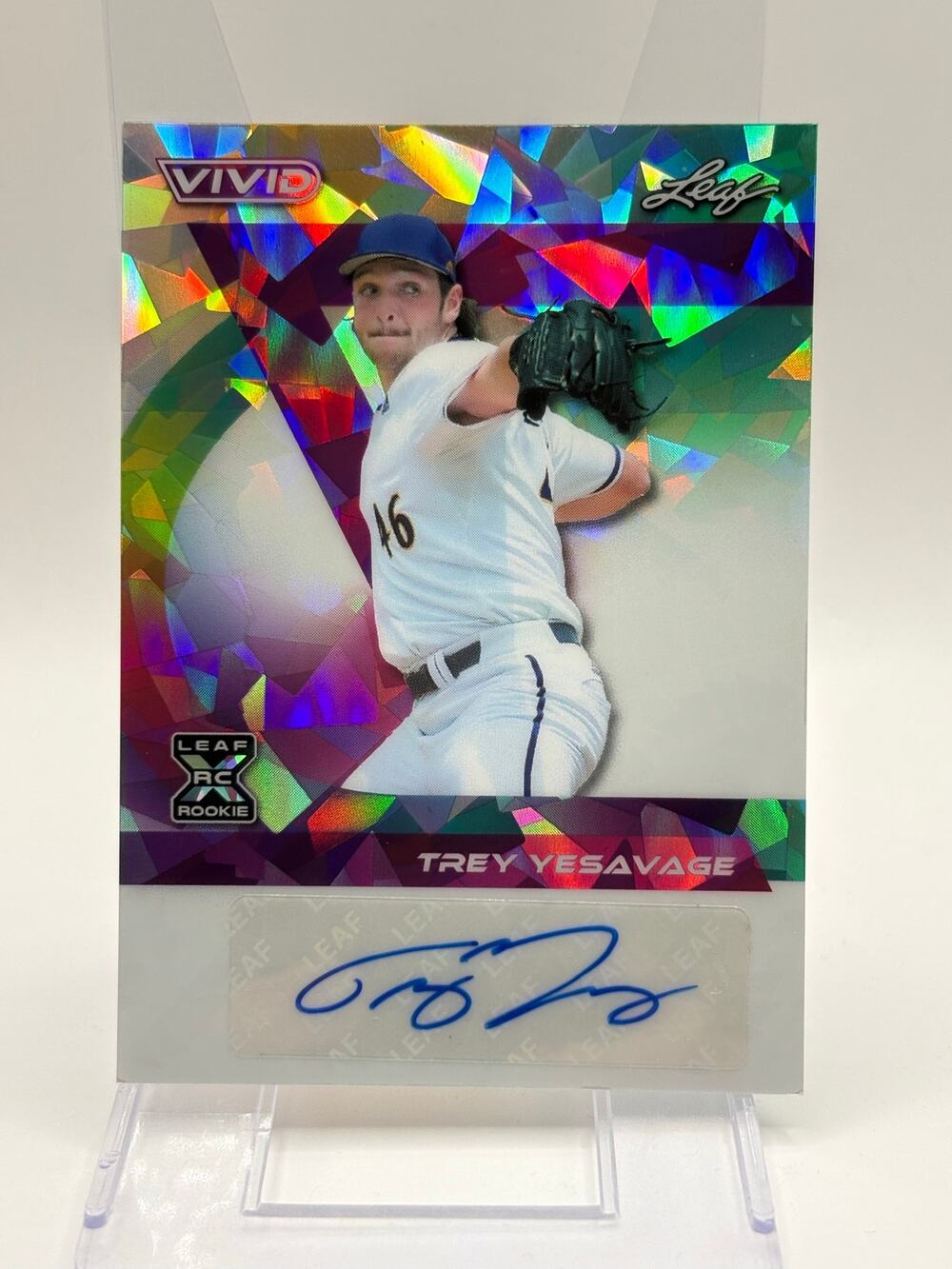 2024 Leaf Vivid Trey Yesavage Rookie Black Auto 3/5 SSP Toronto Blue Jays RC